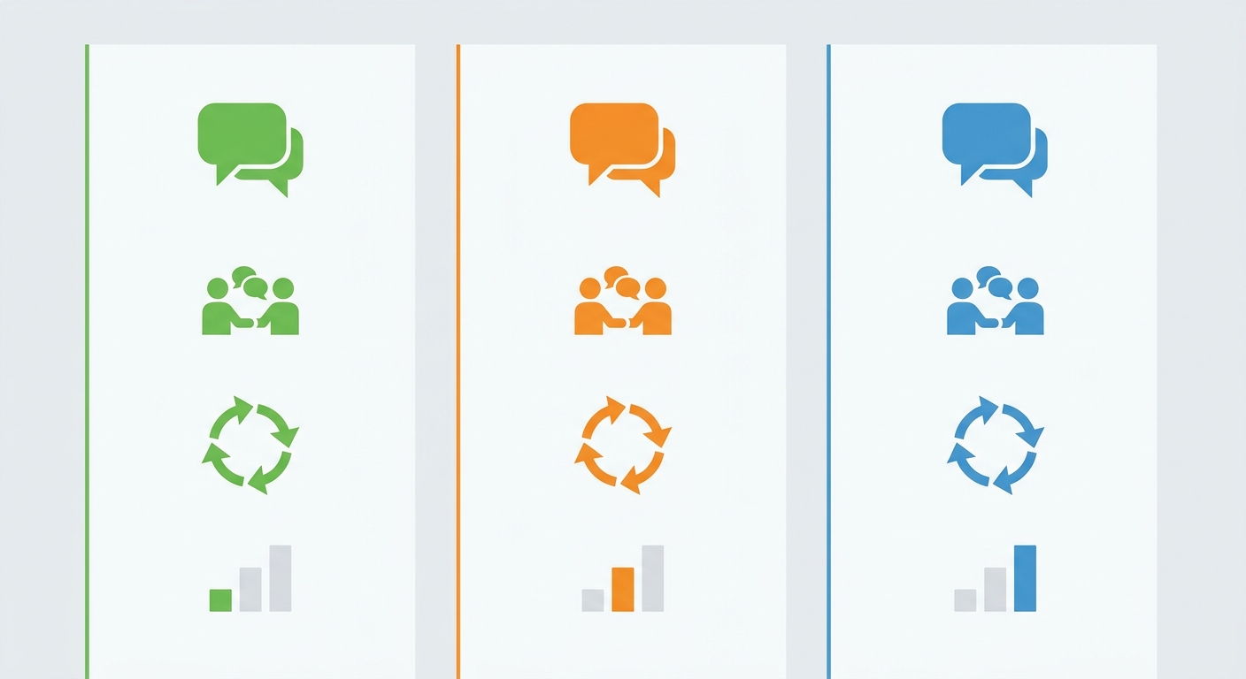 Infographic comparing autism severity levels with color-coded columns and icons